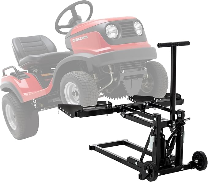 Riding Mower Lift,550 lbs Capacity Lawn Mower Lift Jack with Hydraulic Jack,Foldable Design for Zero Turn Mower Lift and Garden Tractors, Black