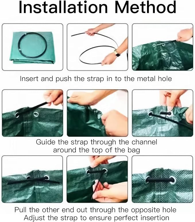 2 PCS 72 Gallon Yard Waste Bags, Reusable Lawn and Leaf Bags Heavy Duty Garden Bags with 2 Pair Gloves for Clean Up Outdoor Debris Leaves Grass Clippings