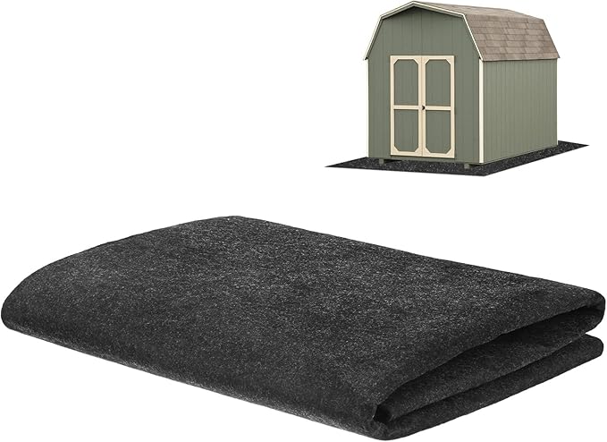 3 mm Thickened Outdoor Storage Shed Mat, 3x5 ft Waterproof Shed Flooring Mat for Patio Furniture Floor Protecting from Wear/Liquid/Dust/Oil, Non-Slip Felt Rubber Rug Pad [Grey]