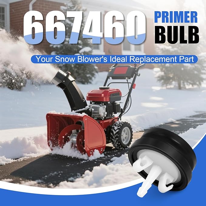 667460 Primer Bulb Compatible with Toro Lawn-BOY 66-7460 44-2750 Stens 120-440 24-1027 CCR-3650 CCR-1000 CCR-2000 FSL90-0071 Snowblower Parts (5 Pack)