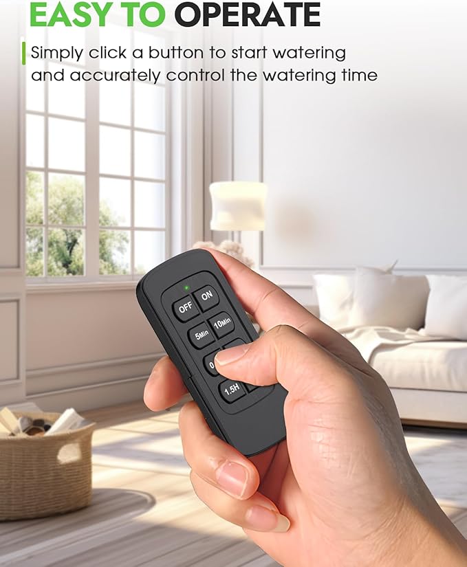 Insoma Sprinkler Timer with Remote Control, Water Hose Timers, Turns Water Off Automatically, Up to 120 Minutes of Run Time, Irrigation Timer for Lawn, Drip, Soaker Hose, and Garden, 1 Outlet