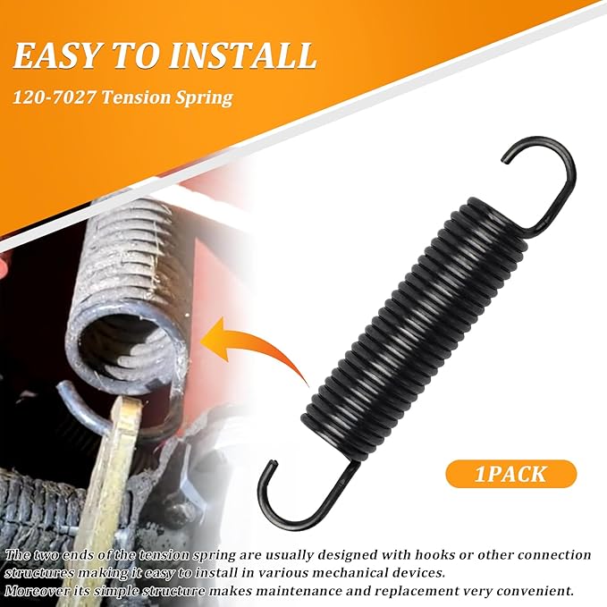 120-7027 Tension Spring, Fits for Toro Timemaster&Quest Lawn Mower Series 20199 20200 21199HD 21200 22200 22205 TE 22210 74670 74675 74680 74781 74784 74798, Replacing Commercial ECS180CKA30000