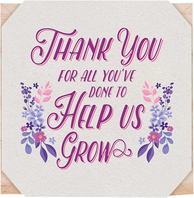 Cheersville! Desk Plant for Home or Office Decor - Growing Kit - Appreciation Plant Cube - Parent (Thank You for Helping Us Grow - 3 Pack)