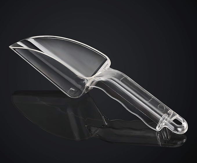New Star Foodservice 34387 Polycarbonate Plastic Utility Ice Scoop, Clear, 6-Ounce