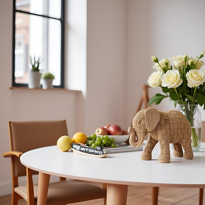 African Animal Elephant Statue Decor, Table Room Home Decoration, Modern Art Sculpture, Handmade Resin Animal Statue,Bohemian Decoration,Shelf Decoration
