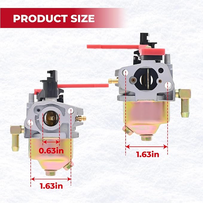 751-10956 951-10956 Carburetor for Troy Bilt Squall-2100 Squall-210 Snowblower Replace MTD Club Cadet 751-10956A 951-10956A Huayi 161SA 161S Engine with Primer Bulb