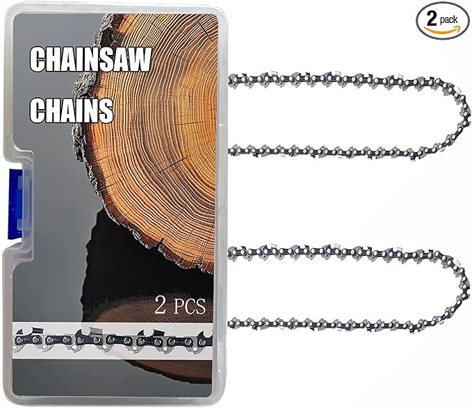2PC 10 Inch Pole Saw Chains for Stihl MSA120 C-B, MSA160 C-B, MSA200 C-B, Replacement For Stihl 3670 005 0056 - Low Kickback Semi Chisel Chain -1/4" Pitch 56 Drive Links .043"Gauge
