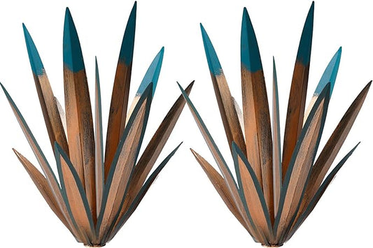 2pcs Metal Tequila Country Sculpture DIY Tequila Plant Home Decor Country Tequila Garden Ornament Indooutdoor Statuette Patio Lawn Patio Stake Decoration Gift to The Garden 12“