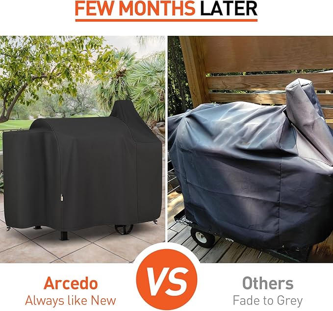 Arcedo Grill Cover Compatible with Pit Boss 850, 820SP, Heavy Duty Waterproof Wood Pellet Smoker Covers, All Weather Protection for Outdoor Grill