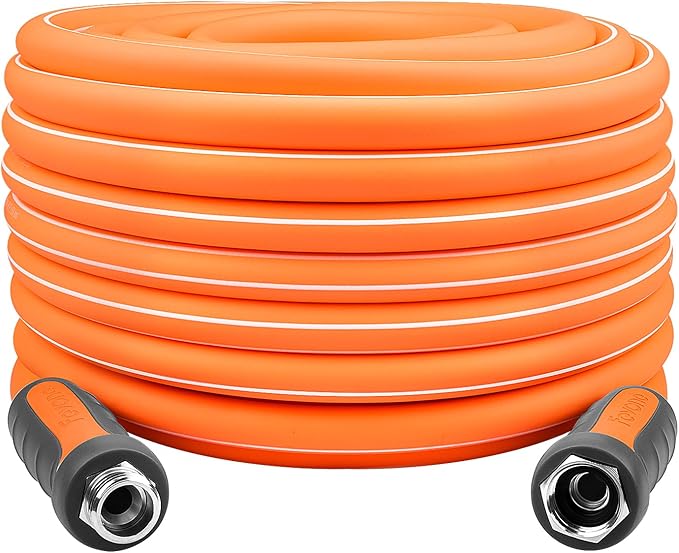 Fevone Garden Hose 105 ft., Lightweight Hybrid Water Hose, Flexible and Durable, Leak-Free Connections