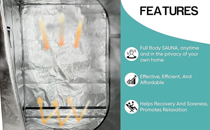Sauna Rocket | 3-Person Full Body Sauna Portable Tent | in-Home Use for Relaxation, Recovery, and Wellness (Tent ONLY)