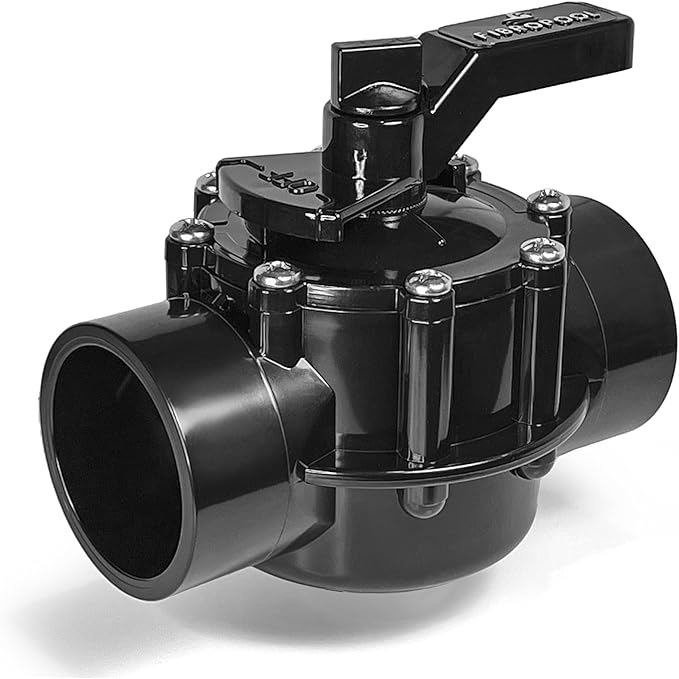 FibroPool Swimming Pool Diverter Valve - 2 Inch - 2 Way - Positive Seal & Non Lube Replacement Valve for Pools and Spas