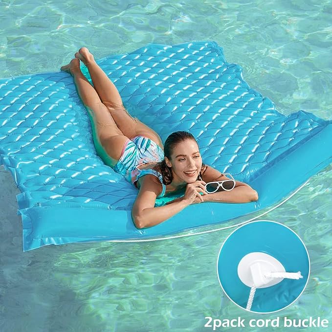 Jasonwell Floating Mat Pool Floats - Giant Inflatable Pool Float Lake Raft Lounge Floating Water Mat for Swimming Pool Floatie Lounger Beach Pool Party Toy for Adults & Kids