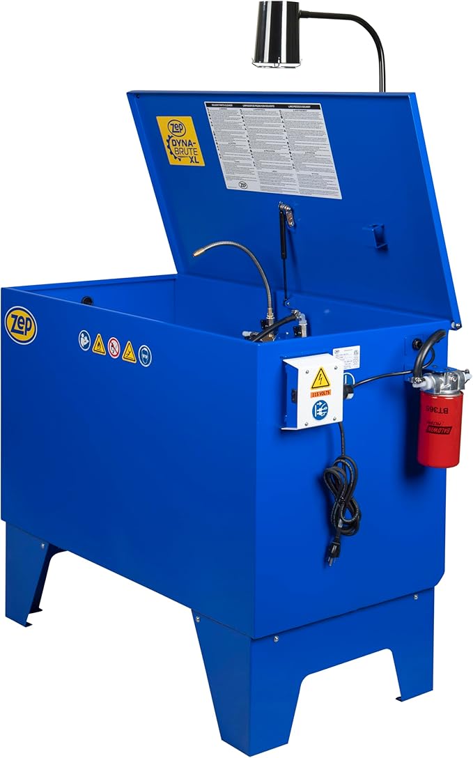 Zep Dyna-Brute XL Heavy-Duty High-Capacity Industrial Parts Washer - PW00270 (1 Unit) - High-Performing Three Stage Filtration System, Keeps Solvents Effective Longer
