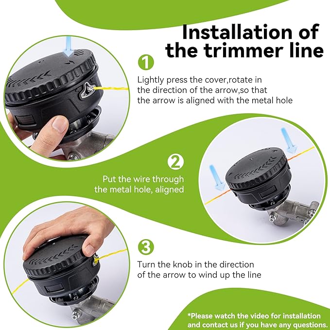 KAITAI Universal Weed Eater Head Replacement-Fit Left-Hand Thread,Easy Feed Trimmer Head Weed Wacker Head for Echo,Ego,Dewalt 20V,Stihl,Ryobi,with 14ft 095" Trimmer Line,6 Adapts,Simple Tap & Go