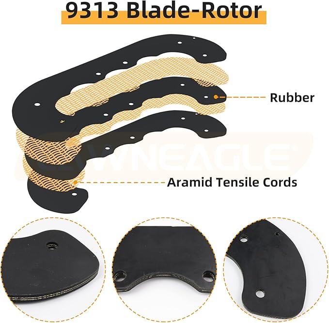 99-9313 Snow Blower Paddles Replaces Toro 99-9313 Kit, Toro Rotor Blade 99-9313, 99 9313, 55-9250, 55-9251, 88-0771 for Toro 621E, 621 QZE, 721E, CCR 2450, CCR 2000, CCR 3650 Snowthrowers
