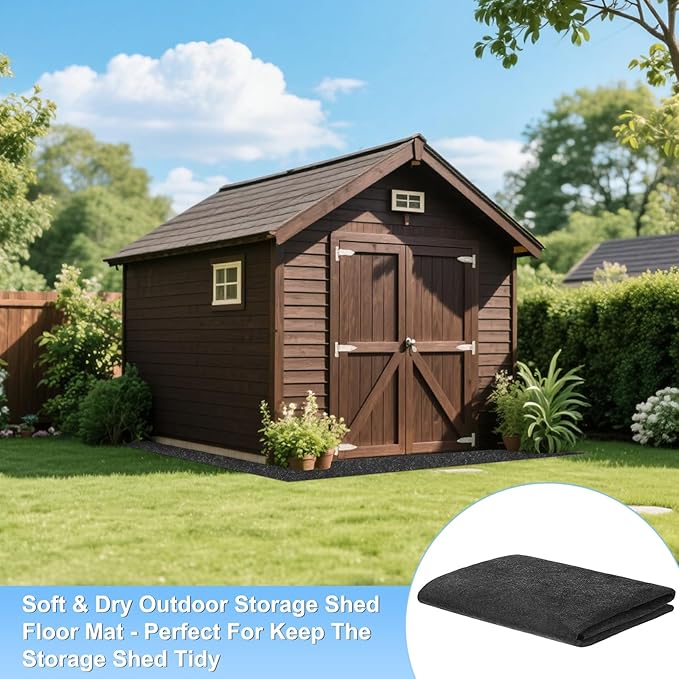 Outdoor Storage Shed Mat, 3 x 2.5 FT Garage Floor Mats with Reusable, Washable, Non Slip, Durable for Protects Garage Floors/Driveways/Entrance Doors/Deck [Gray]