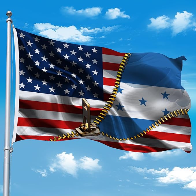 Vintage American America Usa Hondurans Honduras Flags For Outside Yard 3x5 Ft Double Sided Printed 100d Polyester Lightweight Garden Welcome Outdoor Banner Brass Grommets