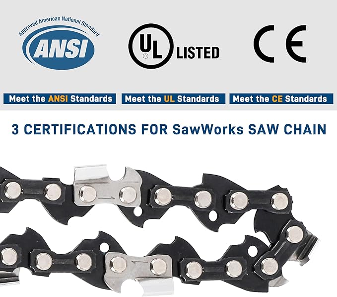 3-Pack 24 Inch Chainsaw Chain 3/8" Pitch .050" Gauge 84 Drive Links