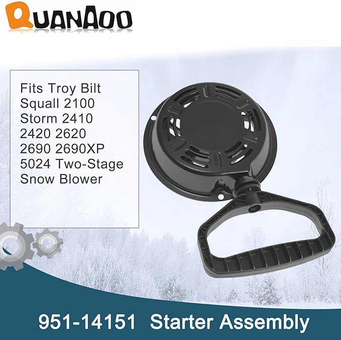 Recoil Starter Assembly 951-14151 for MTD Craftsman Troy Bilt Cub Cadet Remington Snow Blower fits Troy Bilt Storm 2410 2420 2620 2690 Snow Blower Replace 751-14151 751-10658 951-10658
