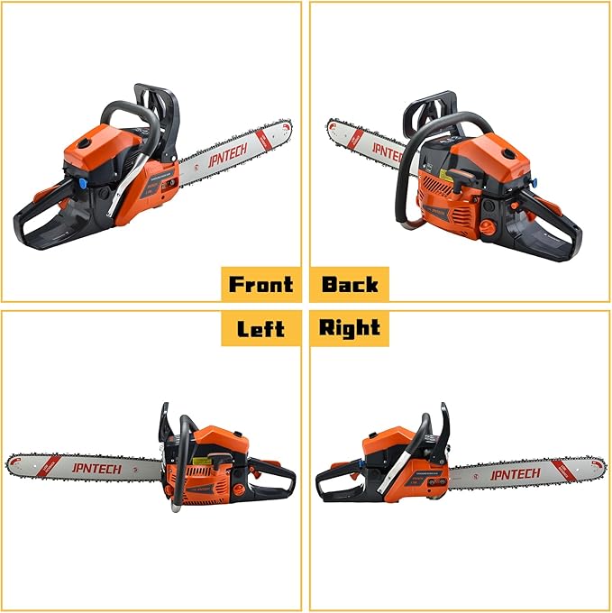 60cc Gas Chainsaw 20 Inch 2-Cycle Petrol Chainsaw Handheld Cordless Chain saw for Wood Cutting Forest Farm Garden Use