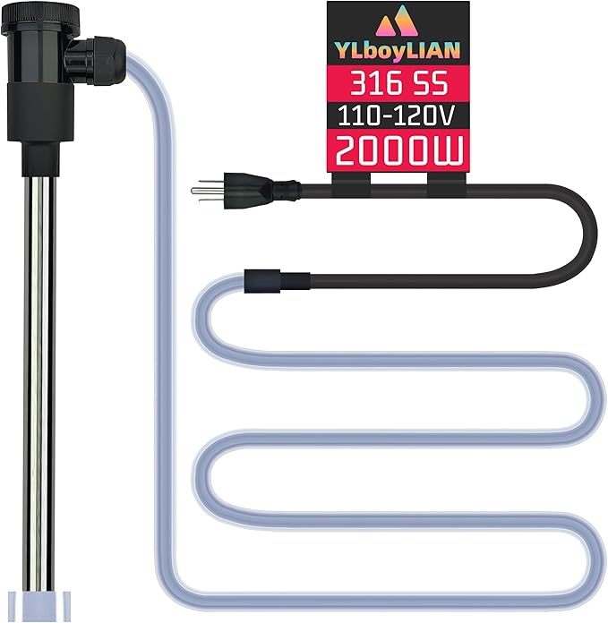 2000W Immersion Water Heater for Pool & Hot Tub – Portable Electric Submersible Heater with Auto Shut-Off, and WiFi Timer for Above Ground Pool, Bathtub, Swimming pool, Spa and Inground pool