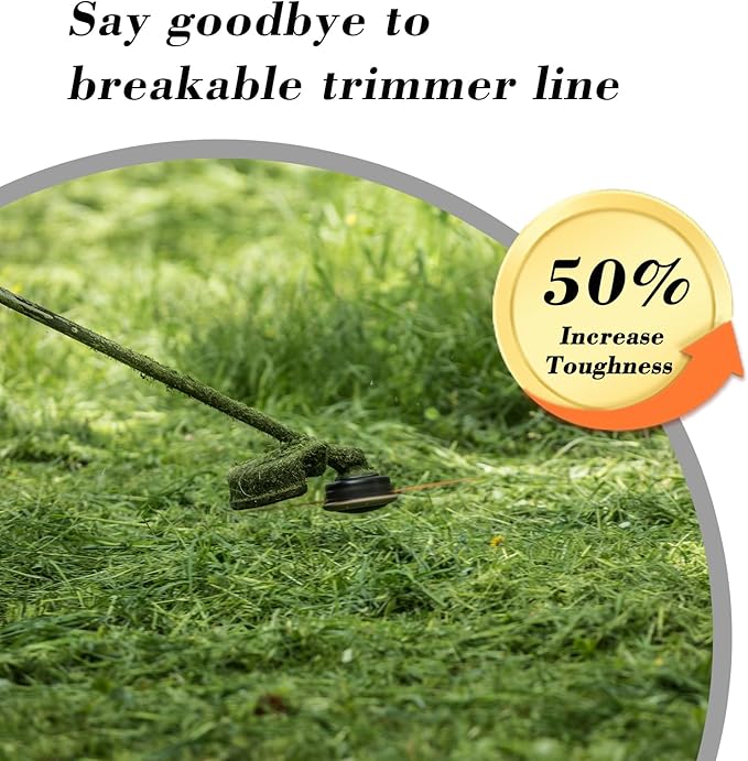 Cluparis 3-Pound Super Heavy Duty Trimmer Line .095-Inch-by-1010-ft Twist Pro Trimmer Line Spool 3-Component Tri-Extrusion Weed Eater String with Super Line Cutter