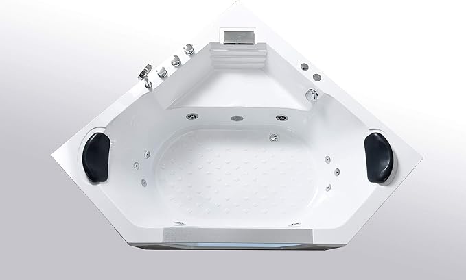 Whirlpool bathtub hydrotherapy 2 persons 10 water jets Hot tub 59" - Marbella