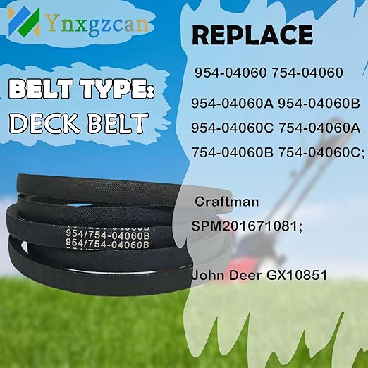 954-04060B 954-04060C Lawn Mower 42" Deck Belt 1/2" x 96" for MTD Troy Bilt Cub Cadet 954/754-04060B 754-04060 Compatible with Cub Cadet LT1042 LTX1040 1042 Huskee LT 4200 Craftsman PYT9000