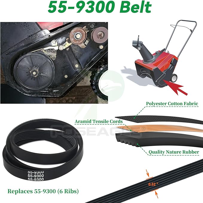 99-9313 Snow Blower Paddles with 55-8760 Scraper Blade 55-9300 Drive Belt Replaces 99 9313 for Toro CCR 2000, CCR 3650, CCR 2400, CCR 2500, CCR 2500R, CCR 3000, CCR 3000R Snowthrowers