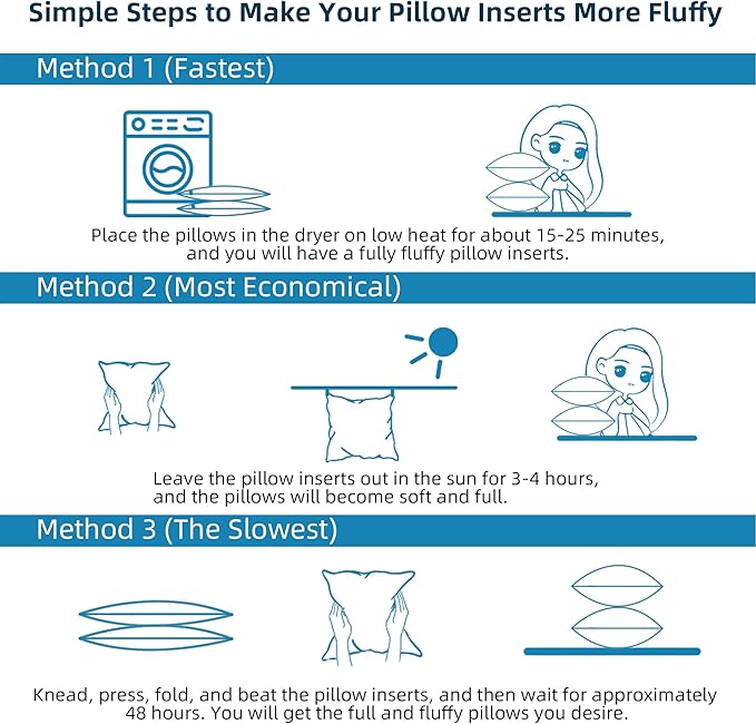 20 x 20 Outdoor Pillow Inserts Pack of 4 Patio Furniture Pillows Cushion Waterproof Square Throw Pillow Inserts Decorative Couch Pillow Inserts White Sofa Sham Cushion Stuffer
