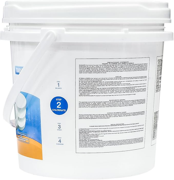 Chlorine Tablets 3 inch 10 Pounds, TABIT Swimming Pool Long Lasting Chlorinating Tablets, Slow Dissolving, Tri-Chlor for Swim Pool, Hot Tubs, Spa