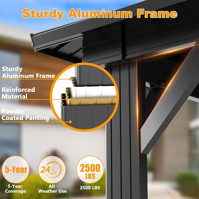 HOTEEL 12x20 Gazebo with Metal Roof Heavy Duty Hardtop Gazebo with Flame-Retardant Curtain & Netting, Hot Tub Gazebos with Galvanized Steel Double Roof, Outdoor Canopy for Patio, Party (2025 Upgraded)