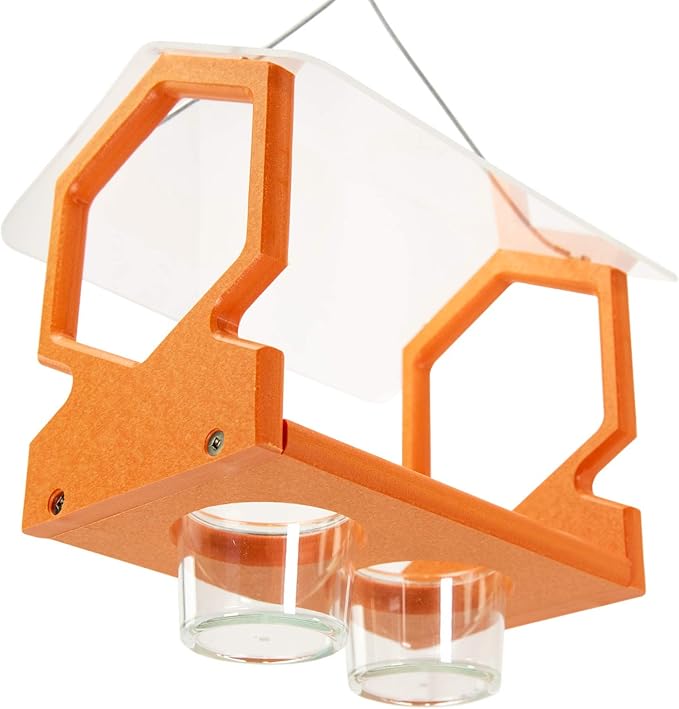 JCs Wildlife Geometric Hanging Oriole Jelly Bird Feeder - Made in The USA - Outdoor Grape Jelly Bird Feeder