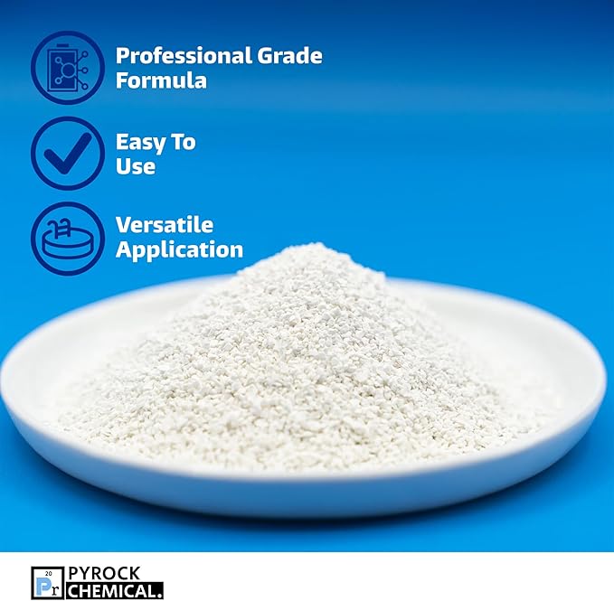 Pool Shock by Aqua Org Plus - 65% Granular Cal Hypo - Swimming Pool Shock for In-Ground, Above Ground, Spas & Hot Tubs - 50 Pound Pail