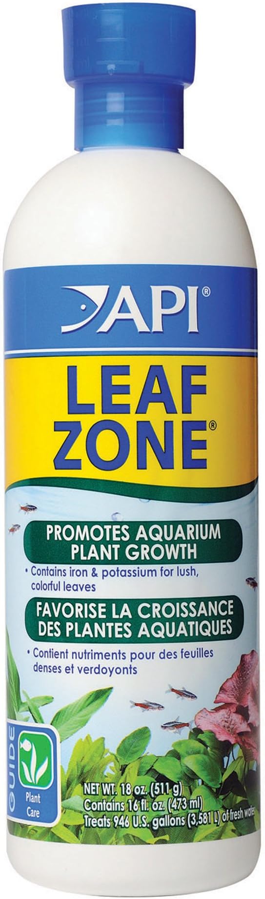 API LEAF ZONE Freshwater Aquarium Plant Fertilizer 18-Ounce Bottle White