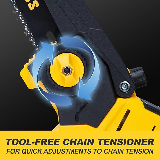 Cordless Mini Chainsaw 8 Inch for Dewalt 20V MAX Battery Powered (NO Battery), Electric Cordless Hand Chainsaw, Portable Small Rechargeable Pruning Chain Saw for Wood Cut Tree Trimming