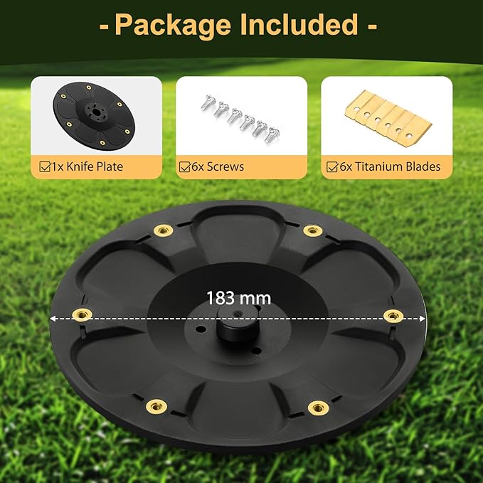 FourShow [Upgrade 6-Blade Disc Compatible with Segway Navimow Robotic Lawnmower H800N, H1500N, H3000N-VF,with 6Pcs Blades
