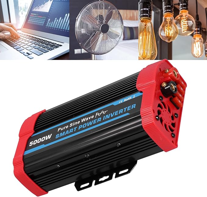 5000W Car Power Inverter DC 12v to 120V AC Converter Fast Pure Sine Inverter Car Adapter