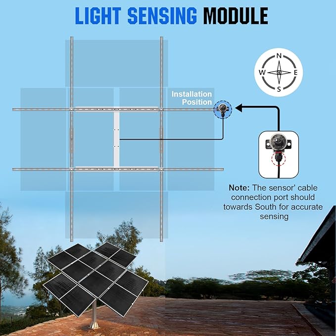 ECO-WORTHY 1200W Solar Tracker System: 6pcs 195W Monocrystalline Solar Panels, Dual-Axis Solar Tracking Kit with Tracker Controller for Shed Farm Yard Hut Field and Any Off-Grid