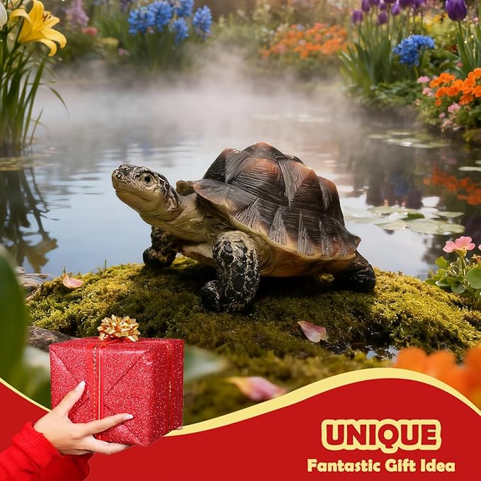 Sunthus Turtle Tortoise Sculptures Garden Statues Yard Art Resin Decorations Outdoor Garden Décor