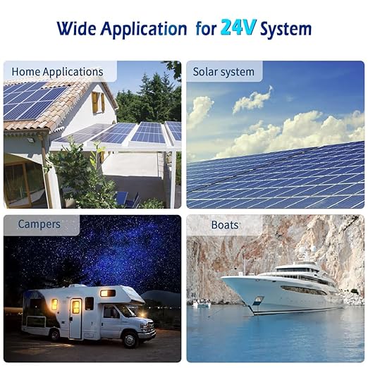 SUNGOLDPOWER 3000W DC 24V Peak 9000W Inverter Charger Pure Sine Wave, AC 120V with 40A Battery AC Charger LCD Display,Low Frequency Inverter, for Home RV Camper