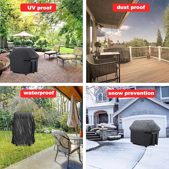 BBQ Grill Cover, 40-Inch Heavy Duty Waterproof UV Resistant Tear Resistant BBQ Gas Grill Cover for Nexgrill Brinkmann Weber Char-Broil and More