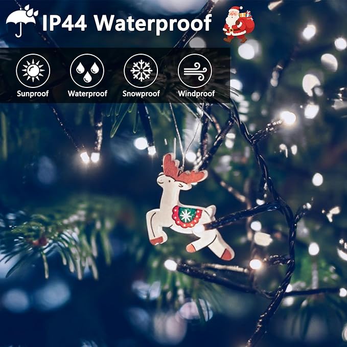 50FT 1000 LED Cluster Christmas Lights, Christmas Tree Lights Outdoor 8 Modes with Timer & Remote, Firecrackers String Lights Waterproof for Garland Party Xmas Decorations, Cool White