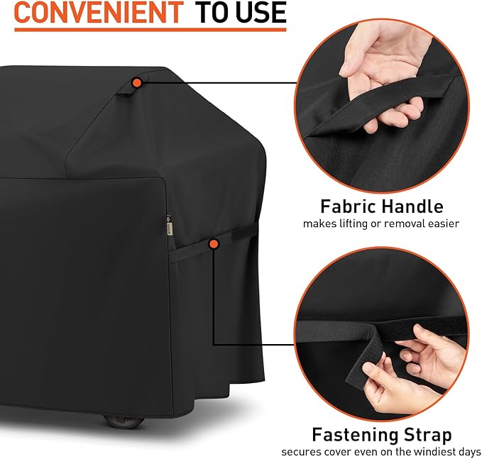 Arcedo Grill Cover 64 Inch, Waterproof Heavy Duty Gas BBQ Grill Cover with Handles, Solid and Fade Resistant Compatible with Weber Charbroil Nexgrill Napoleon