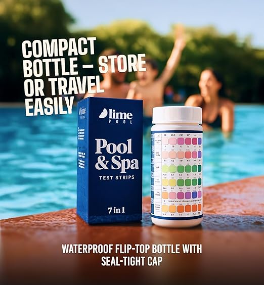 162 Pcs 7-Way Hot Tub Pool Test Strips - Accurate Readings in 15 Seconds