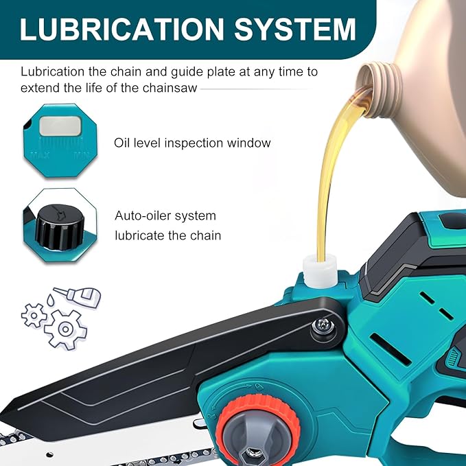 Cordless Mini Chainsaw 8+6 Inch for Makita 18V LXT (No Battery), Brushless Portable Electric Chain Saw Tool for Makita, Small Handheld Chainsaw for Pruning Shear Branch Wood Cutting Tree Trimming