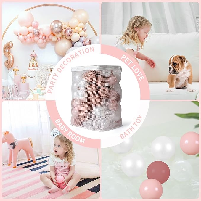 TRENDPLAY Plastic Balls for Ball Pits 2.2 Inch, Pack of 50 100 200 500 Hollow Balls, Perfect for Toddler Baby Pools,Party,Festival Decoration