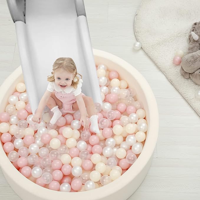 TRENDPLAY Plastic Balls for Ball Pits 2.2 Inch, Pack of 50 100 200 500 Hollow Balls, Perfect for Toddler Baby Pools,Party,Festival Decoration