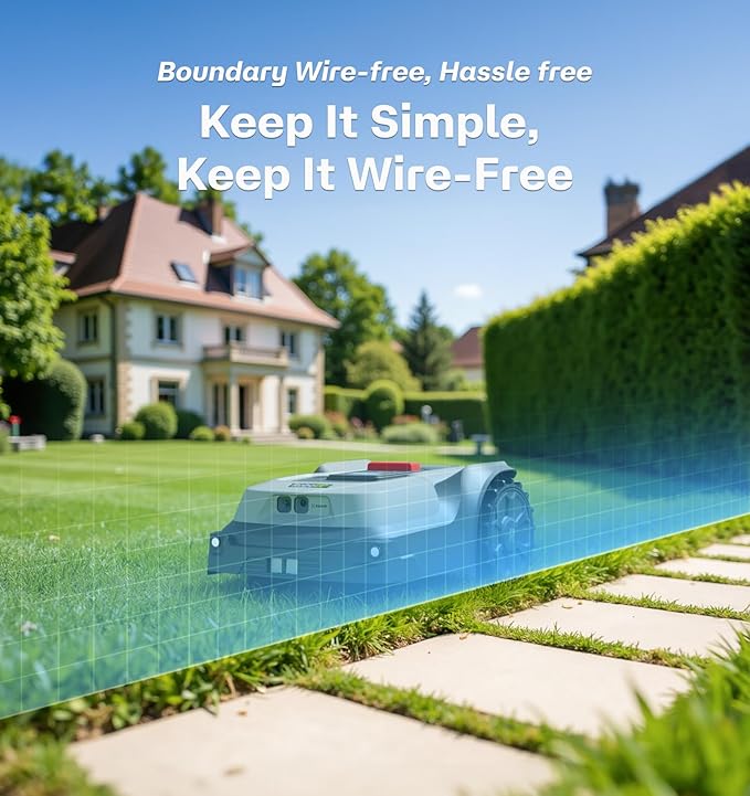 T1200Pro Robot Lawn Mower, 0.35 Acre, RTK+AI Vision Wire-Free Automatic Lawn Mowing, Smart App Control, Routenplaning, Obstacle Avoidance, Auto-Recharge, 20° Slope